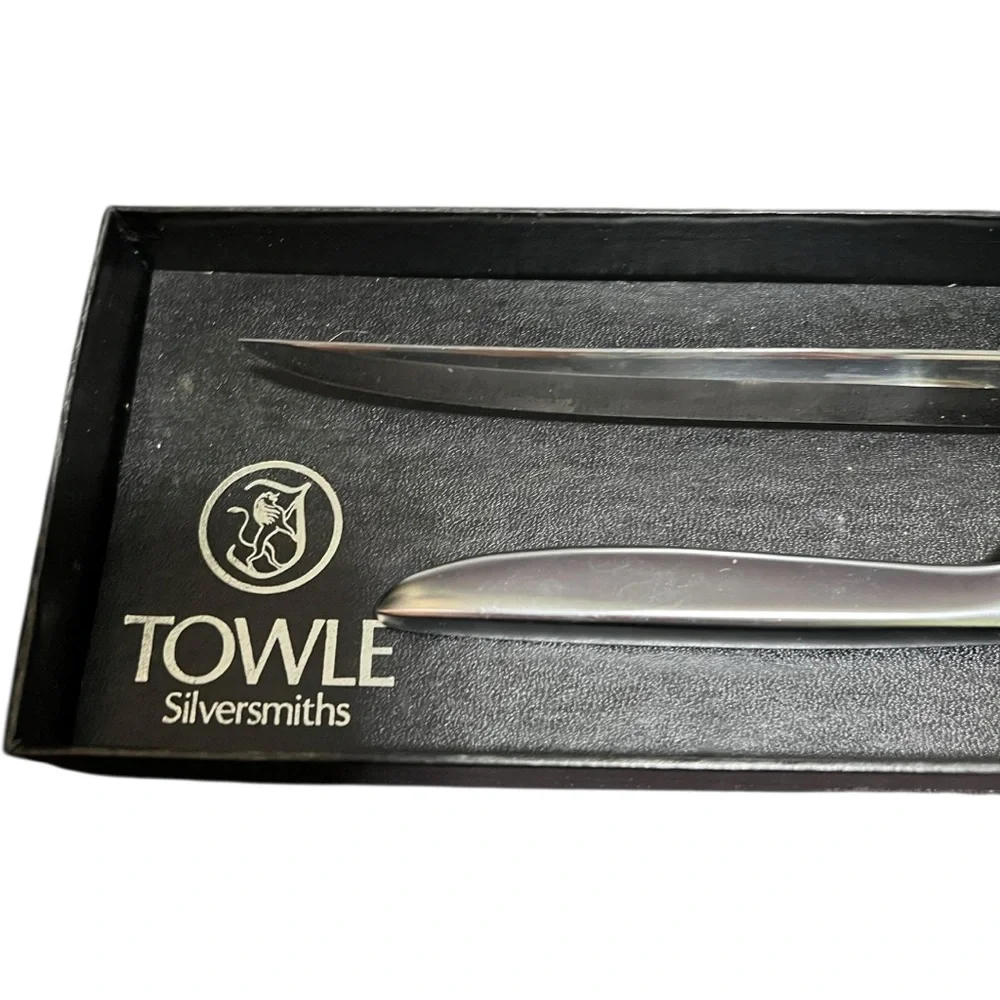 Vintage Towle Silversmiths Stainless Steel Carving Set